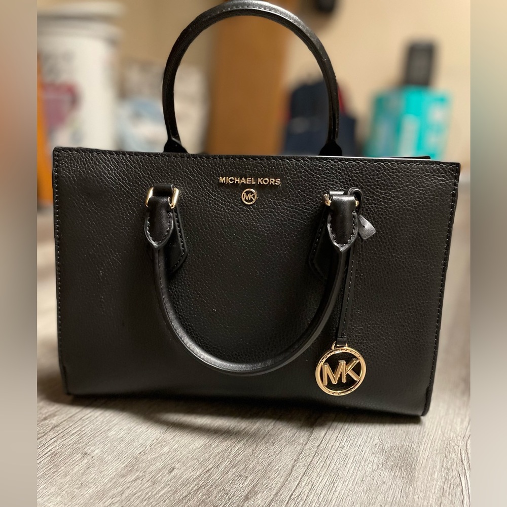 Micheal Kors Black leather Satchel
